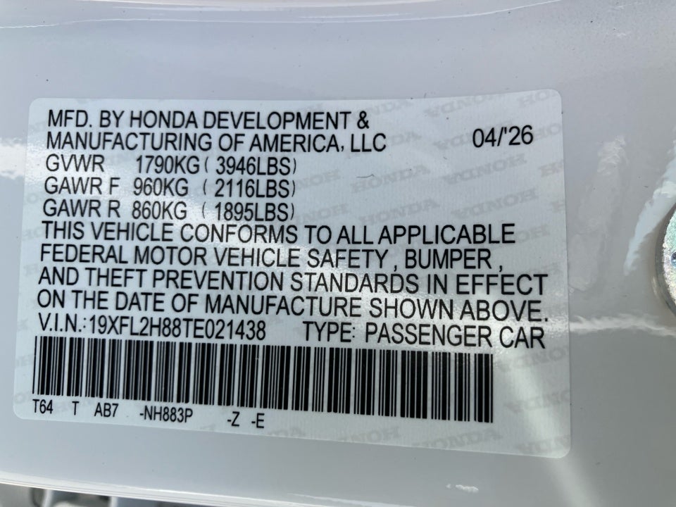 2026 Honda Civic Hatchback Sport