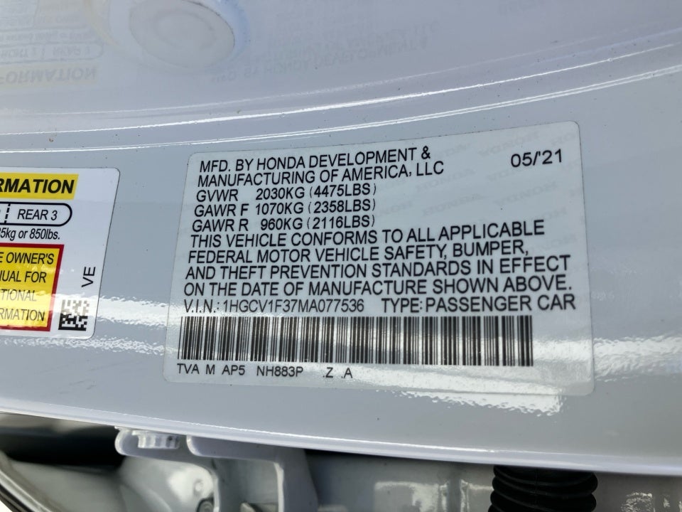 2021 Honda Accord Sport