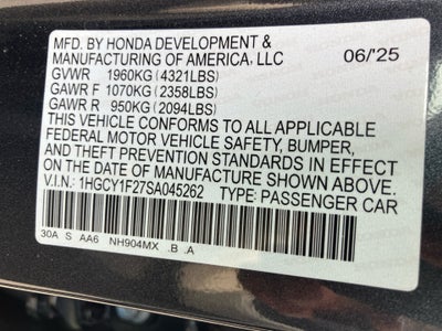 2025 Honda Accord Sedan LX