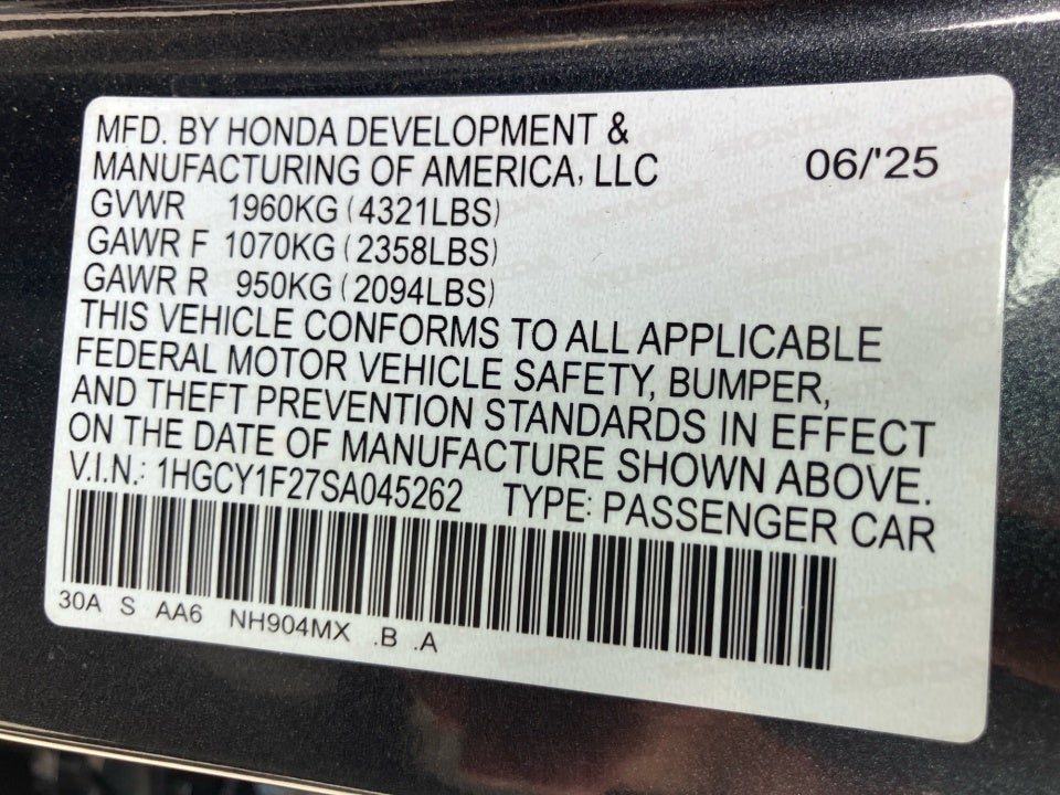 2025 Honda Accord Sedan LX