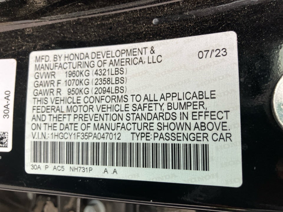 2023 Honda Accord EX