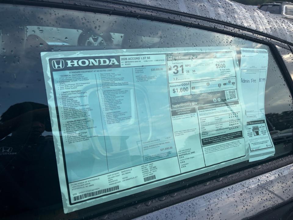 2026 Honda Accord Sedan SE
