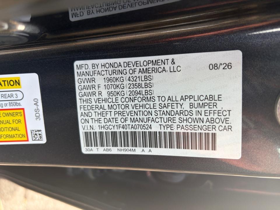 2026 Honda Accord Sedan SE