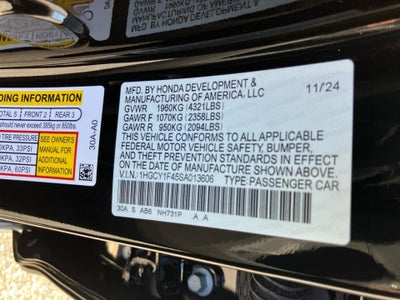 2025 Honda Accord Sedan SE