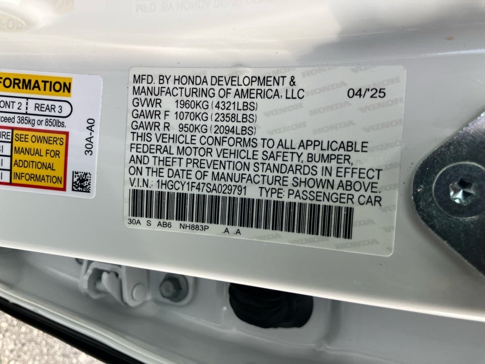 2025 Honda Accord SE