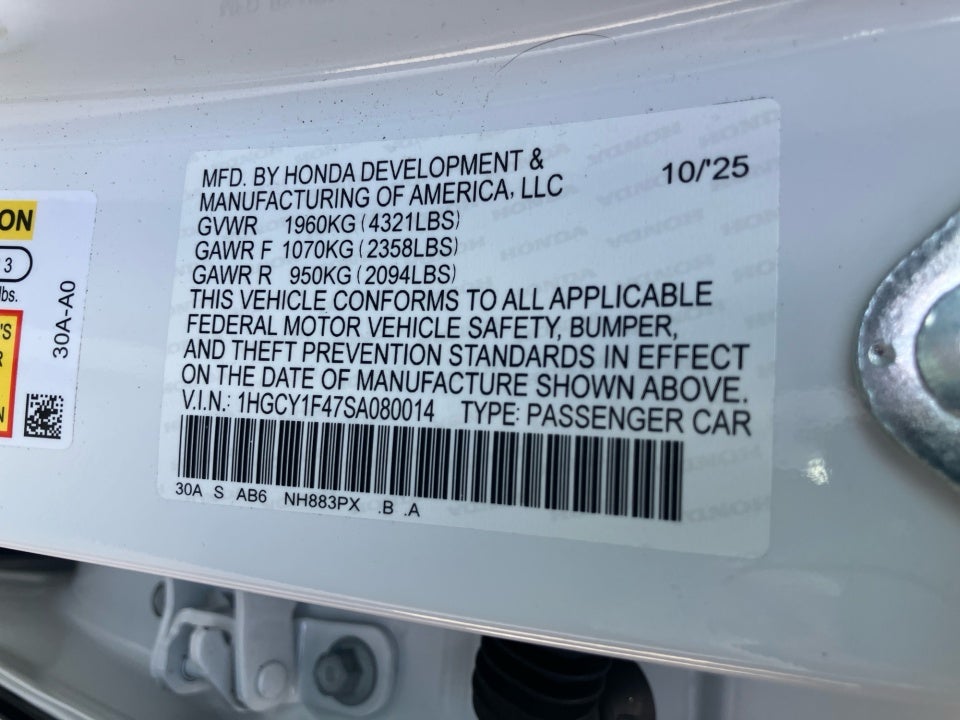 2025 Honda Accord Sedan SE