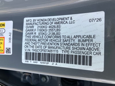 2026 Honda Accord Hybrid Sport
