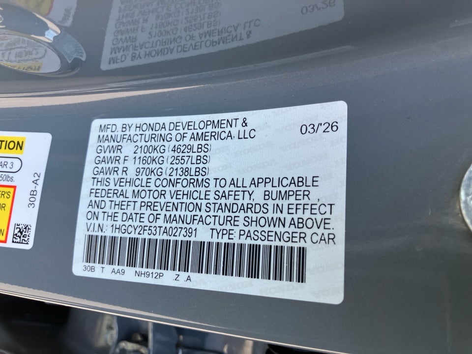 2026 Honda Accord Hybrid Sport