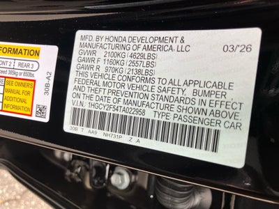 2026 Honda Accord Hybrid Sport