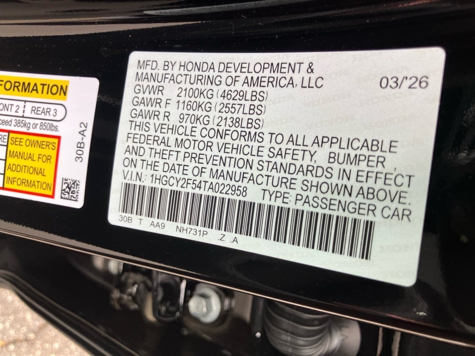 2026 Honda Accord Hybrid Sport