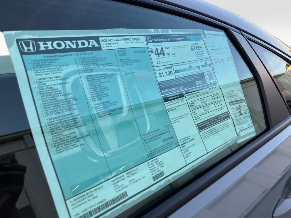2026 Honda Accord Hybrid Sport