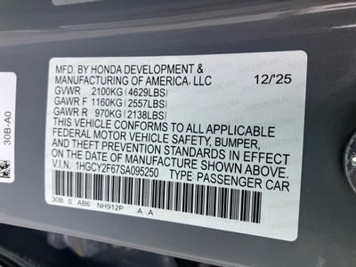 2025 Honda Accord Hybrid EX-L