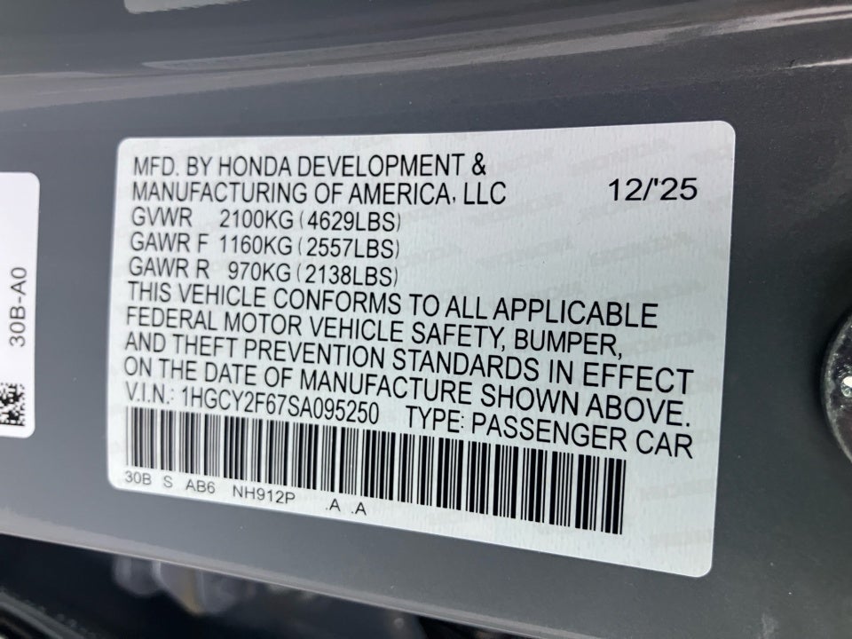 2025 Honda Accord Hybrid EX-L