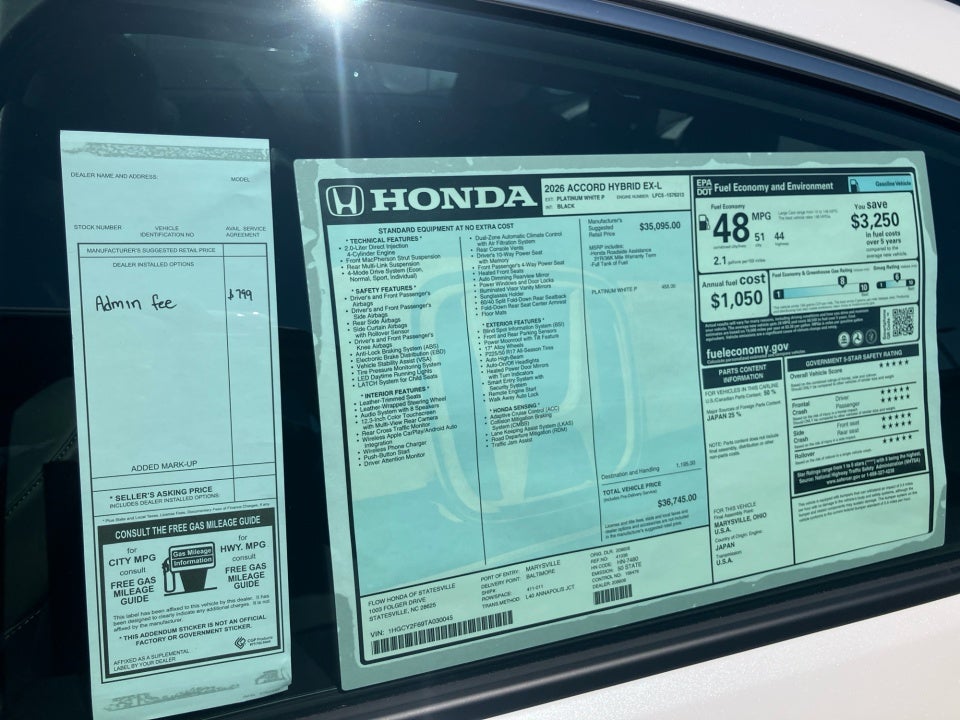 2026 Honda Accord Hybrid EX-L