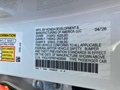 2026 Honda Accord Hybrid EX-L