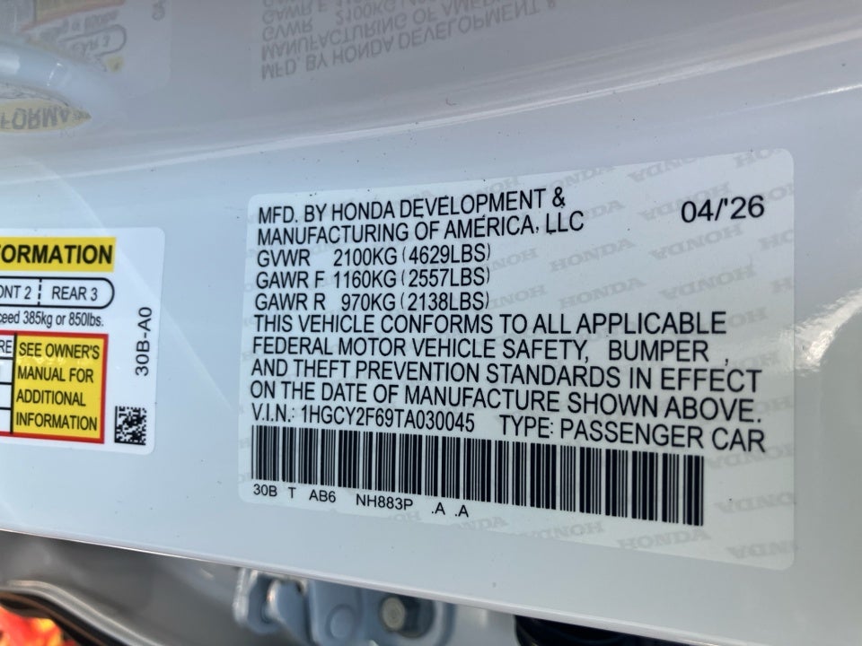 2026 Honda Accord Hybrid EX-L