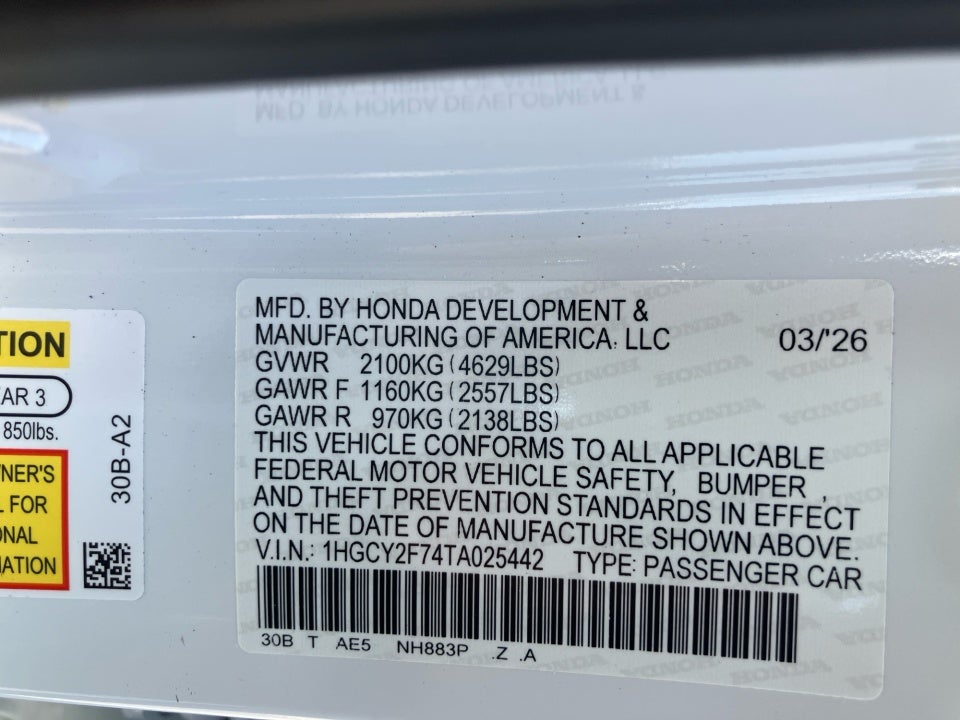 2026 Honda Accord Hybrid Sport-L