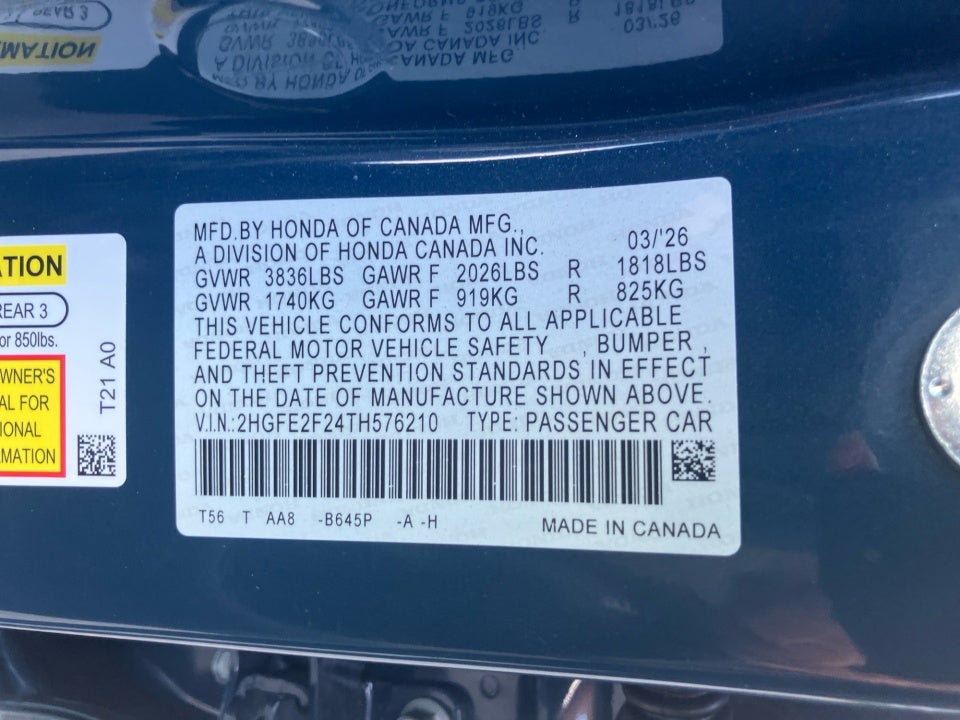 2026 Honda Civic Sedan LX
