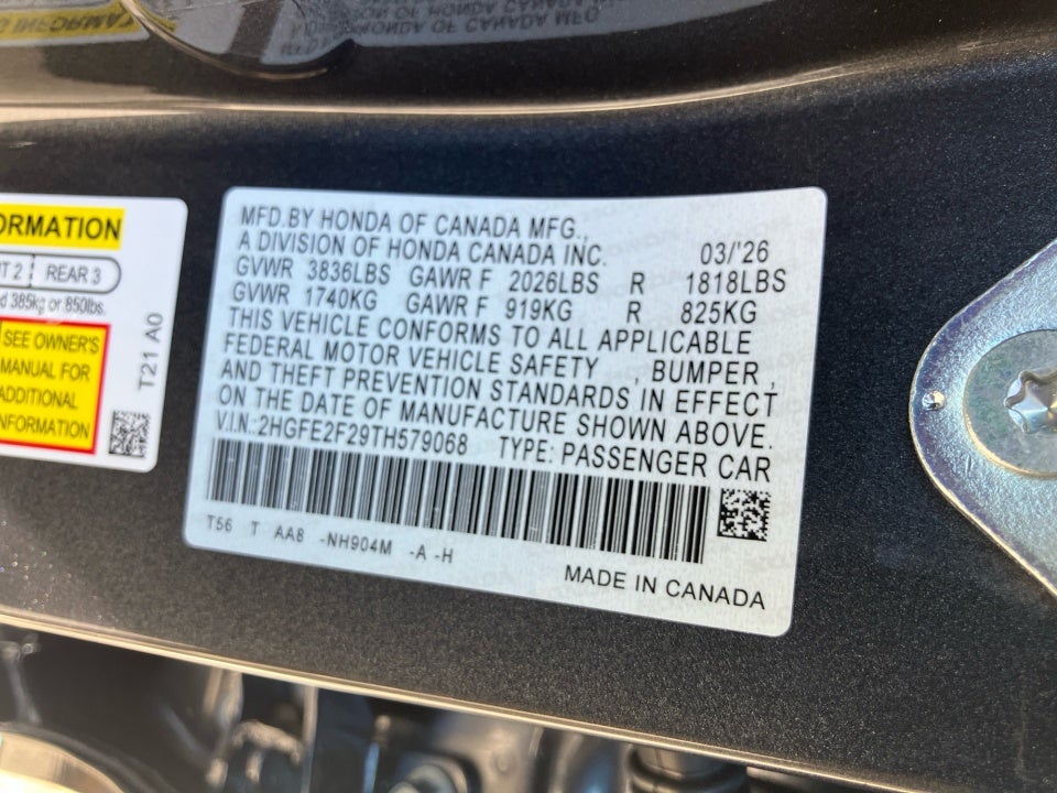 2026 Honda Civic Sedan LX