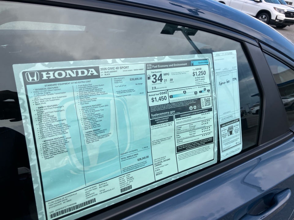 2026 Honda Civic Sedan Sport