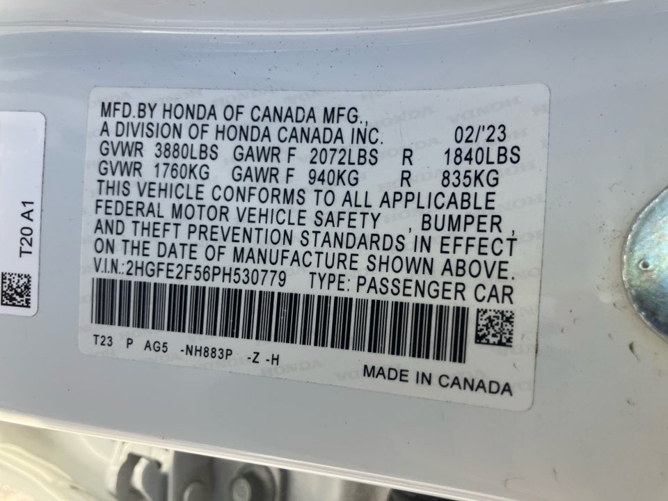 2023 Honda Civic Sedan Sport