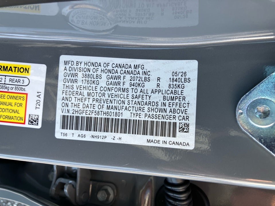 2026 Honda Civic Sedan Sport