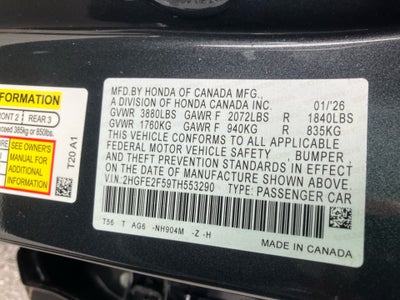 2026 Honda Civic Sedan Sport