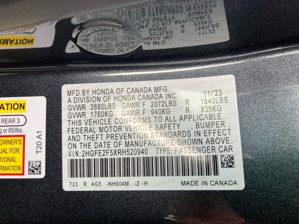 2024 Honda Civic Sedan Sport