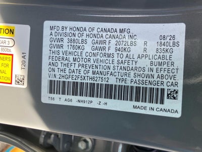 2026 Honda Civic Sedan Sport