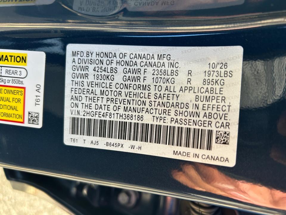 2026 Honda Civic Hybrid Sport