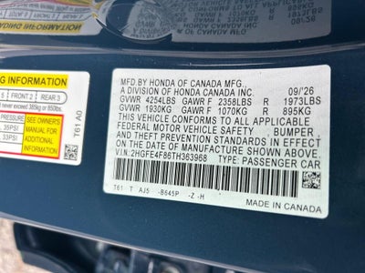 2026 Honda Civic Hybrid Sport