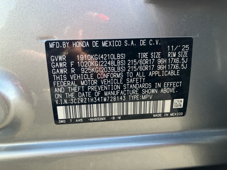 2026 Honda HR-V 2WD LX