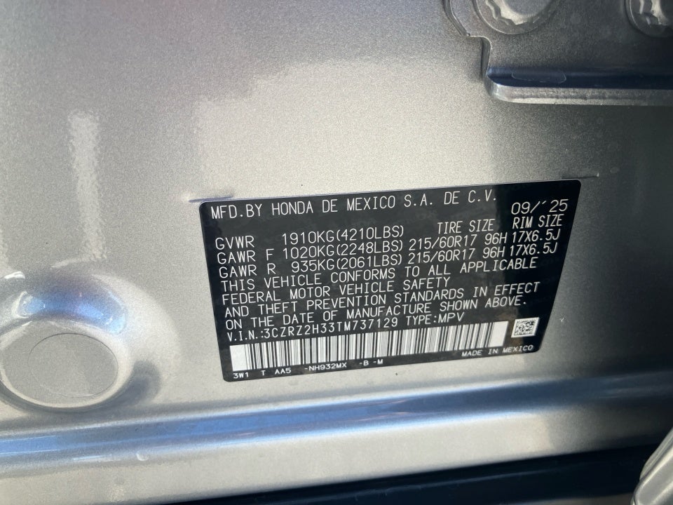 2026 Honda HR-V AWD LX