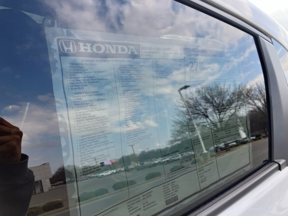 2026 Honda HR-V AWD Sport