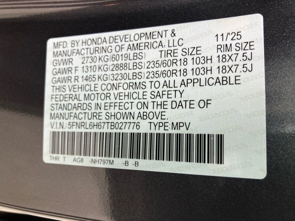 2026 Honda Odyssey EX-L