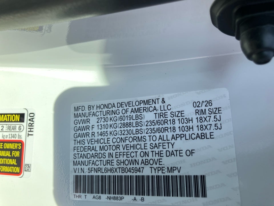 2026 Honda Odyssey EX-L