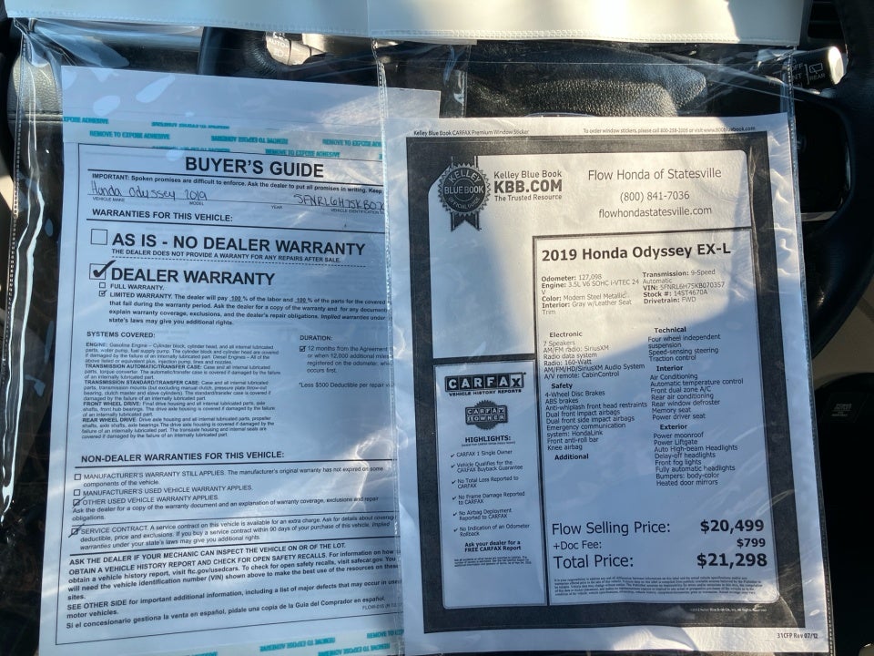 2019 Honda Odyssey EX-L