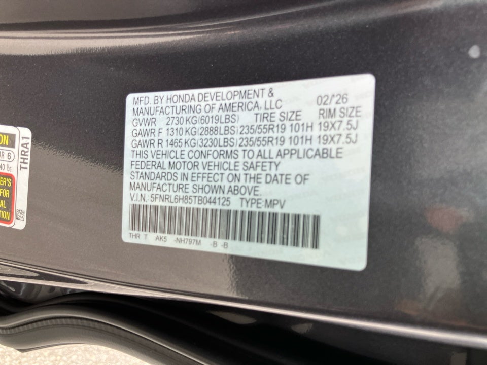 2026 Honda Odyssey Touring