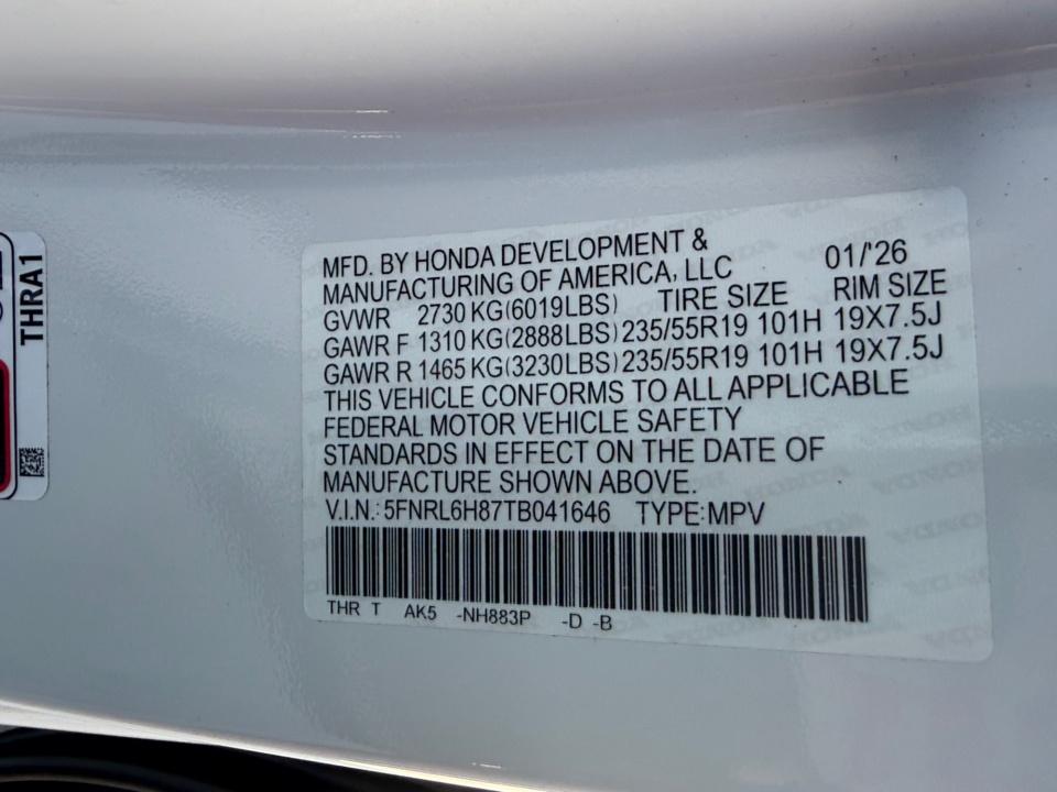 2026 Honda Odyssey Touring