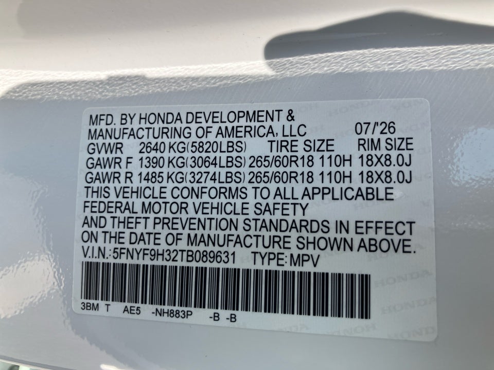 2026 Honda Passport RTL