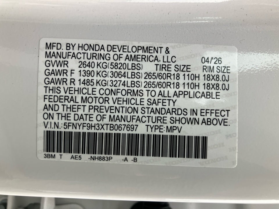 2026 Honda Passport RTL