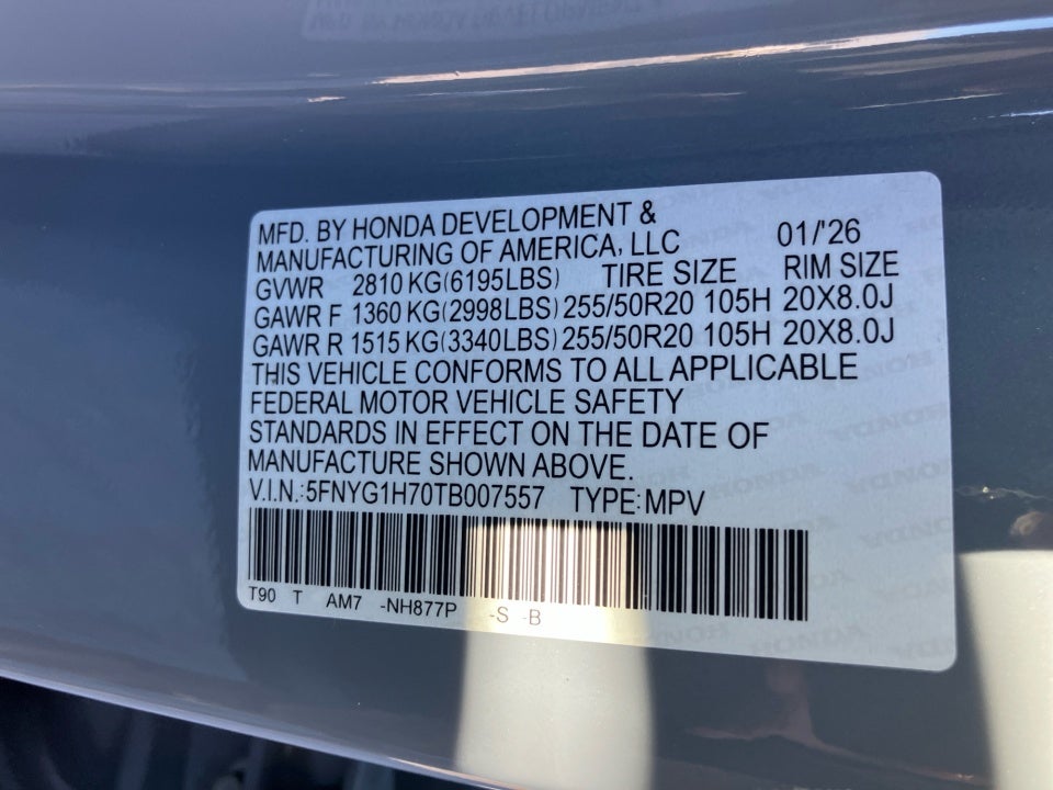 2026 Honda Pilot Touring