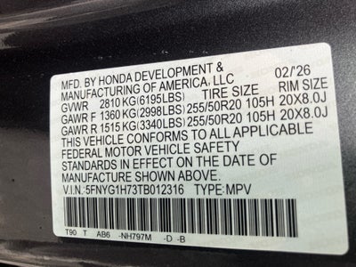 2026 Honda Pilot Touring