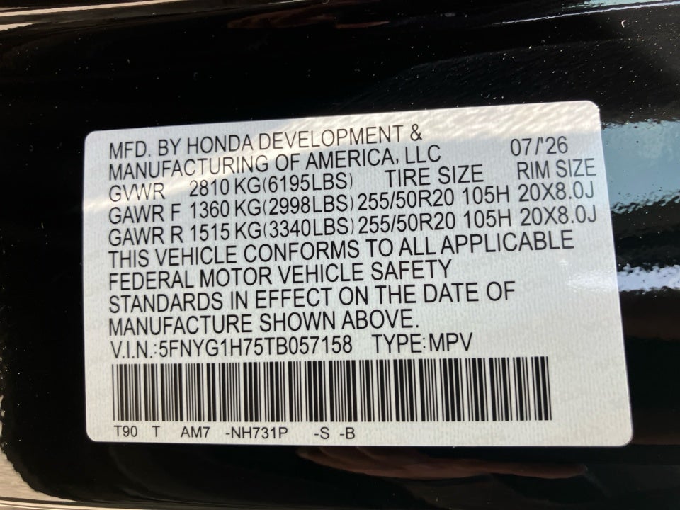 2026 Honda Pilot Touring