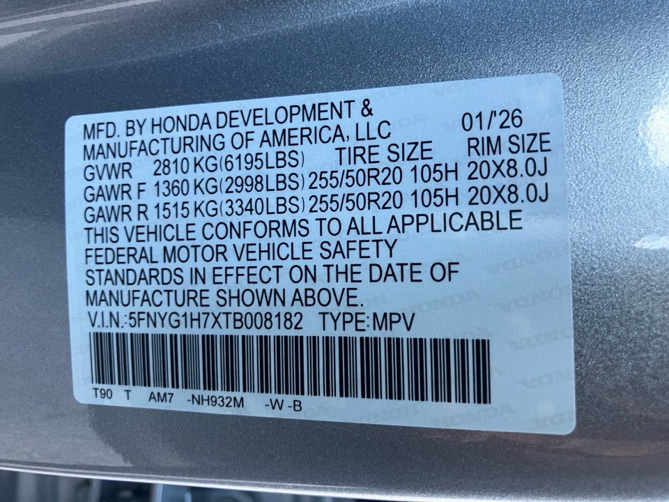 2026 Honda Pilot Touring