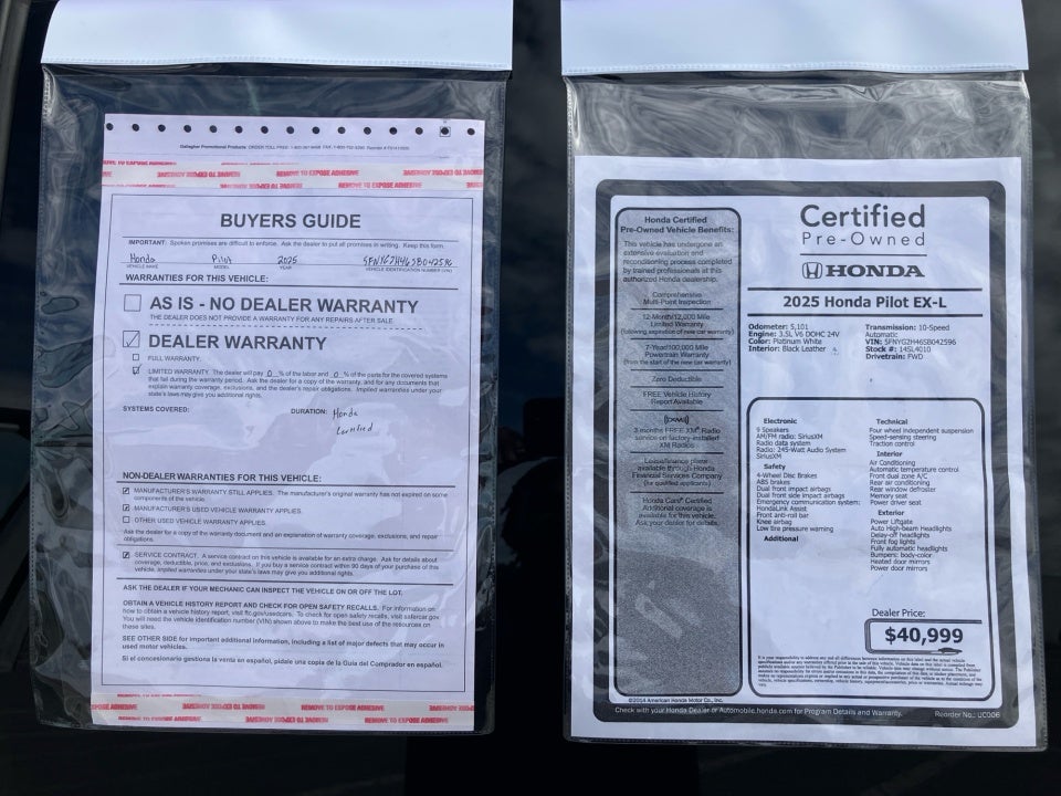 2025 Honda Pilot EX-L