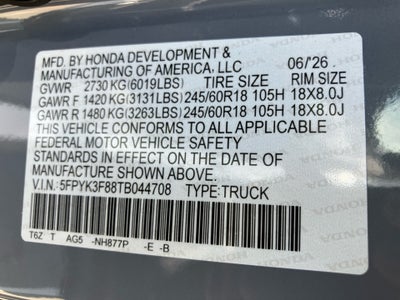 2026 Honda Ridgeline Black Edition