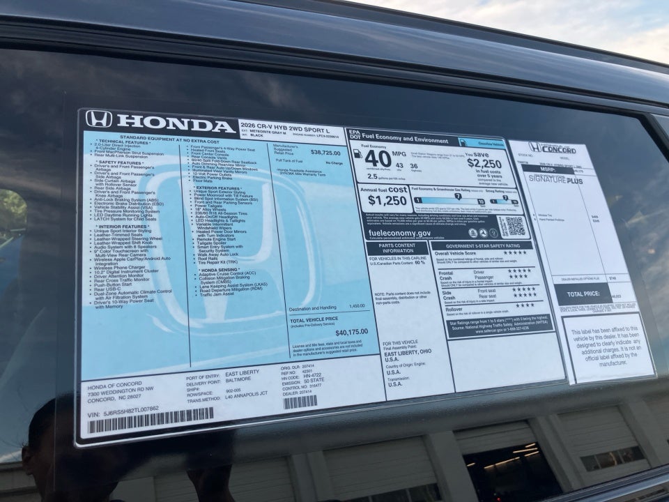 2026 Honda CR-V Hybrid 2WD Sport-L