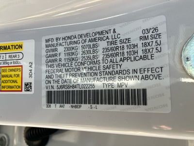 2026 Honda CR-V Hybrid AWD Sport-L