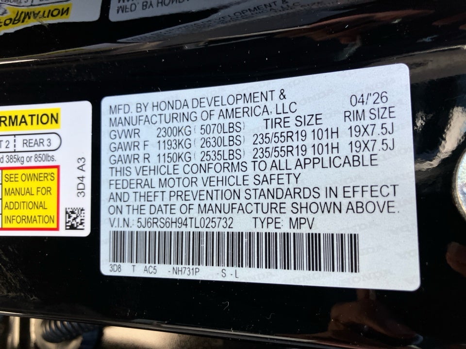 2026 Honda CR-V Hybrid AWD Sport Touring